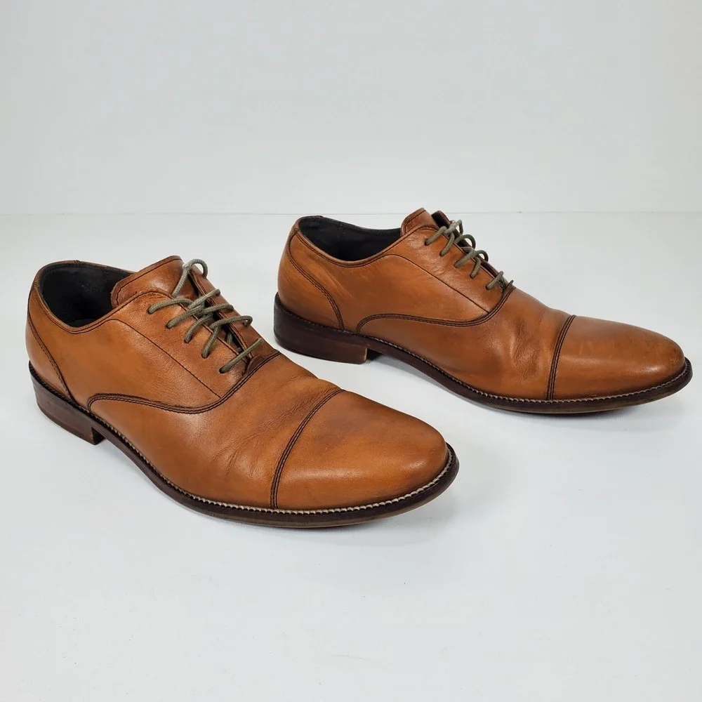 Cole Haan Williams Oxford Cap Toe Lace Up (British Tan)‎ C12337 Mens Size 9